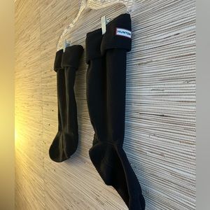 Hunter boot sock insert fleece black